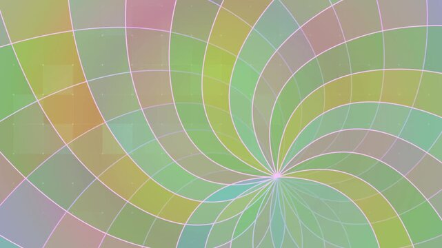 Abstract Radial Geometric Loop: Neon Pastel Pattern with Rotation and Zoom - 4K