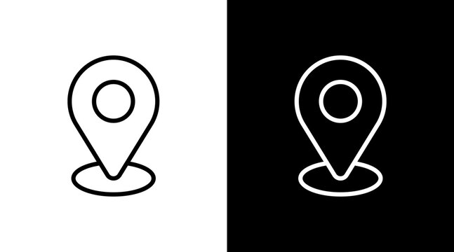 Gps White Icon Set Design