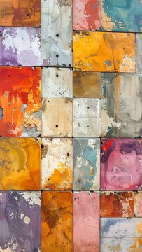 Colorful tiles texture.