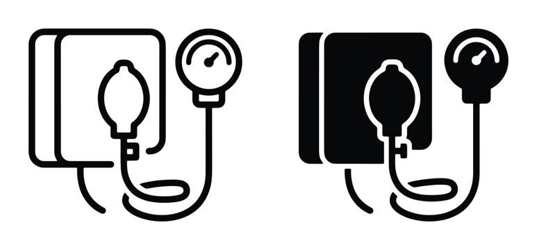 black and white outline voltage tester icons on black background