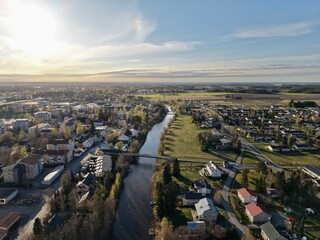 Fototapeta premium City with river