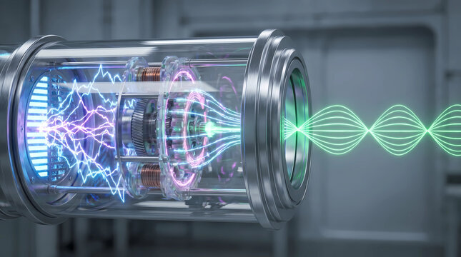 Wave interference modulation chamber shaping coherent energy pattern through controlled phase interaction