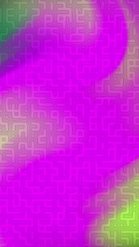 Abstract futuristic neon purple and green gradient background with mysterious ancient symbols pattern.
