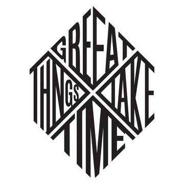 Inspirational quote typography design.