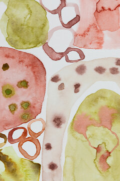 Watercolor artwork abstract composition