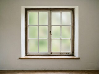 Fototapeta premium Window with soft outside light in minimal interior composition