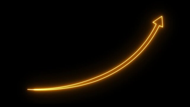 business graph up arrow animation 4k video. Business Growth And Success Arrow. Concept of growth and profit. Business Growth Arrow Animation, Finance Graphic