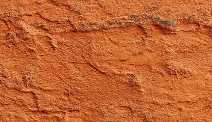 Fototapeta premium Close-up Texture of a Rough, Weathered Orange Brick Surface.
