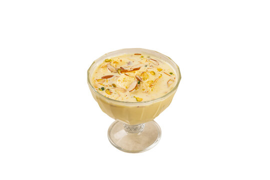 Ras Malai PNG Isolated Transparent Background Indian Sweet Dessert Dish