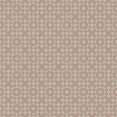 Vintage mauve geo flowers seamless pattern background for wallpapers, banners, fabric, home décor. © Aniqa Create