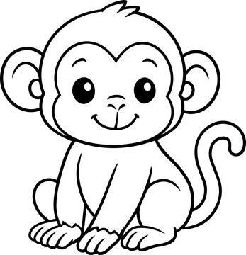 Minimalist Monkey Line Art Illustration
A clean and modern continuous line drawing of a monkey. This minimalist primate illustration features elegant black strokes on a transparent background, perfect