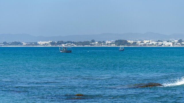 Bord de mer &agrave; Hammamet en Tunisie