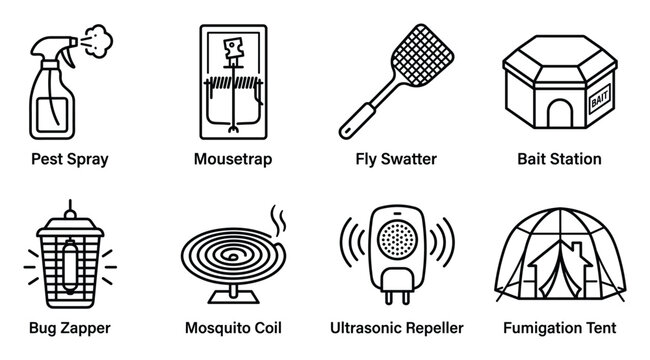 Pest control tools and methods for eliminating insects and rodents from home and garden.