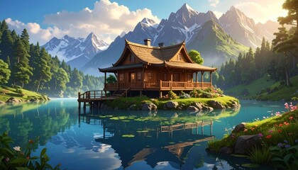 Obraz premium Mountain house