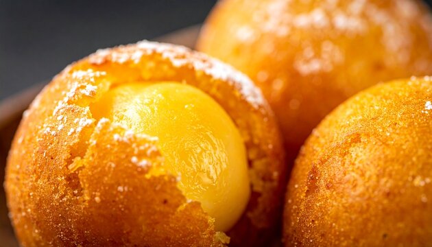 Fresh Brazilian cheese bread. Golden p&atilde;o de queijo snacks with a crispy crust and soft cheese center.