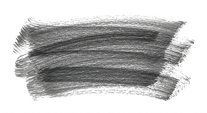 A wide, horizontal brushstroke of white chalk texture on a solid black background, featuring visible grain and rough, uneven edges