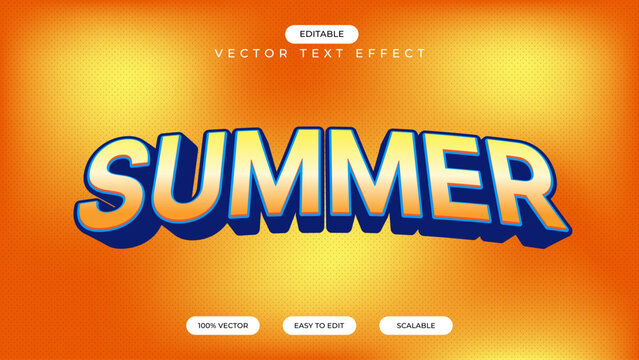 Summer theme style text effect
