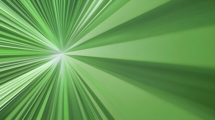 Obraz premium Dynamic green light rays expanding from a bright center point