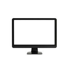 Fototapeta premium Compact office monitor mockup template isolated transparent background display