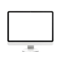 Fototapeta premium Minimal monitor for clean presentation mockup isolated transparent background display