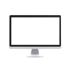 Fototapeta premium Light monitor for minimal workspace mockup isolated transparent background display