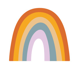Obraz premium Rainbow Arch Curved Bands Cartoon