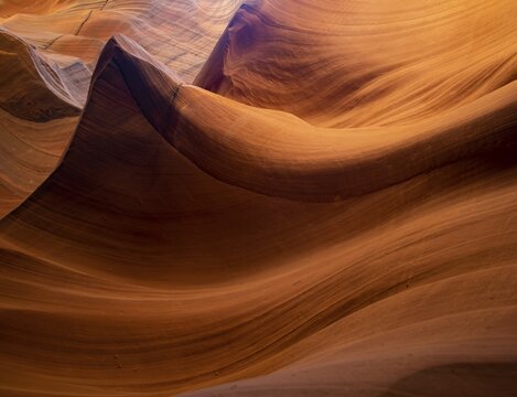 Sandstone formation, Incidence of light, Lower Antelope Canyon, Slot Canyon, Page, Arizona, USA