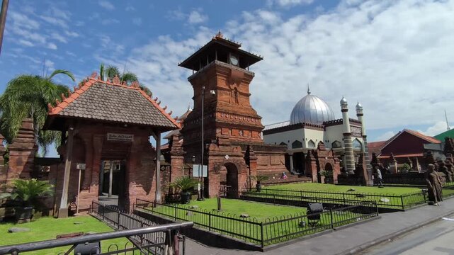 The Menara Kudus Mosque, adjacent to the entrance to Sunan Kudus' tomb. Kudus, Central Java, Indonesia