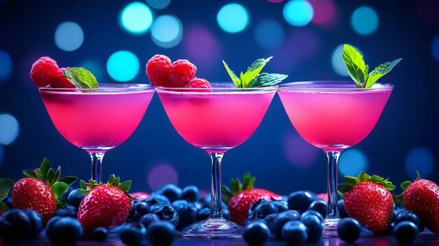 selective focus sophisticated cocktail glasses with wide bowl and thin stem elegant barware