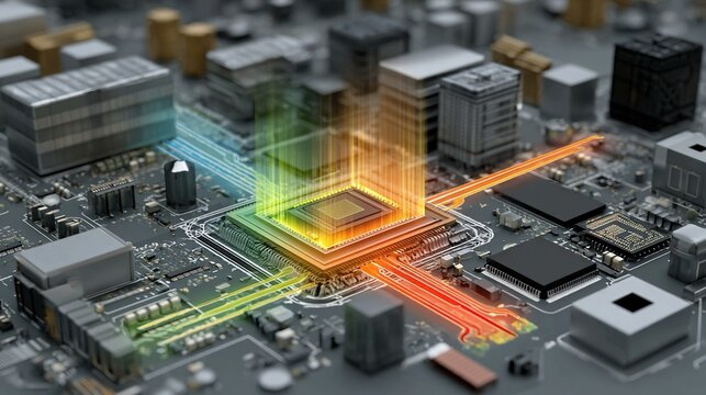 Semiconductor packaging thermal analysis simulation systems concept AI guided heat modeling real time monitoring scalable chip packaging reliability infrastructure