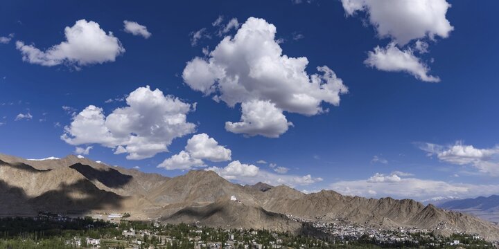 Namgyal Tsemo Gompa Monastery on Tsenmo Hill, a vantage point over Leh, Ladakh, Jammu and Kashmir, India