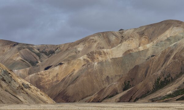 Coloured Rhyolite Mountains, J&ouml;kulgil Landmannalaugar, Fjallabak, Icelandic Highlands, Iceland