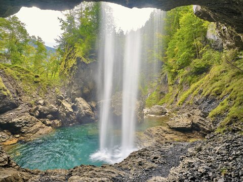 Berglist&uuml;ber waterfall, Linthal, Canton Glarus, Switzerland