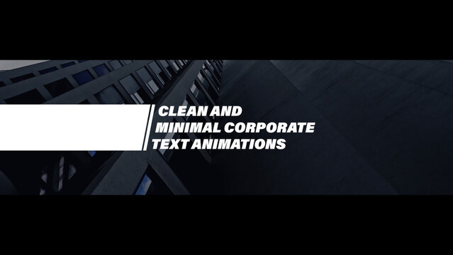 Clean and Minimal Corporate Text Animations