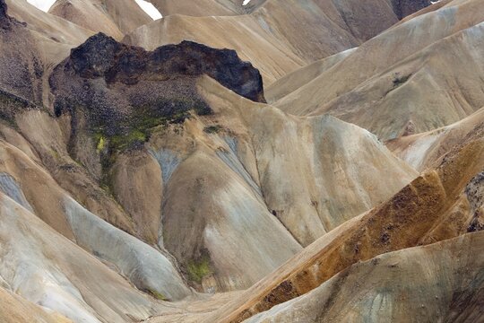 Coloured Rhyolite Mountains, Landmannalaugar, Highlands, Iceland