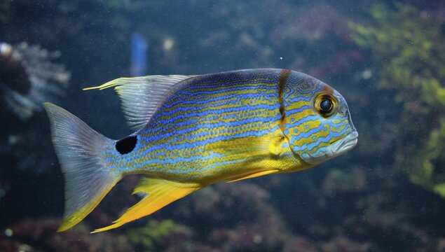Sailfin snapper (Symphorichthys spilurus), captive