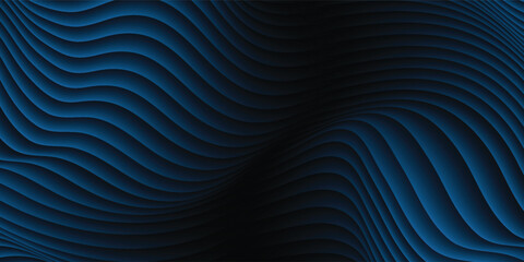 Fototapeta premium Smooth Dark Blue Abstract Surface Background with Organized Wave Elements for Graphic Design