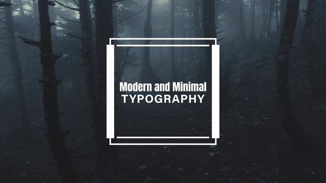 Modern and Minimal Typography