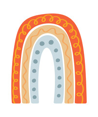 Naklejka premium Rainbow Arch With Decorative Pattern Cartoon