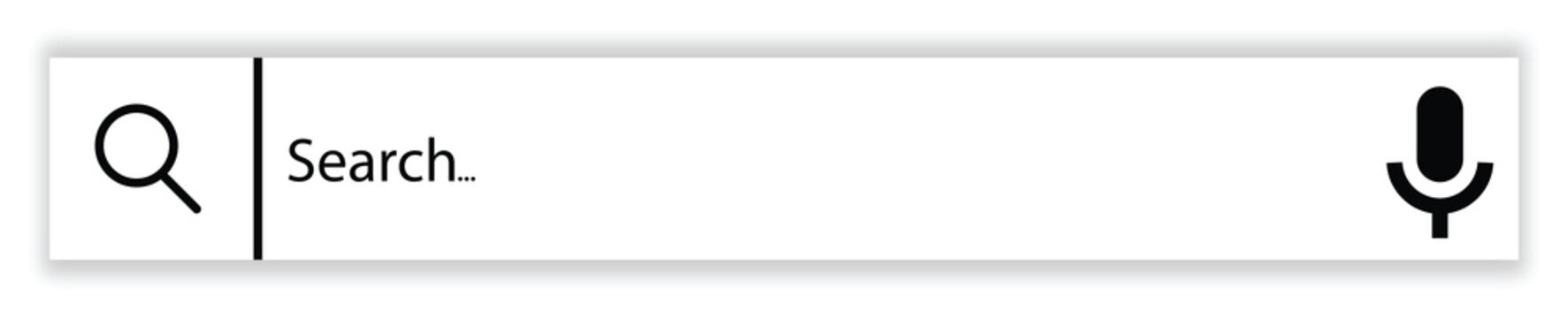 Simple Search bar illustration set. search bar and search button. Web search engine input fields and navigation bars for mobile app interface design
