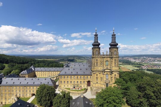 Kloster Banz, former Benedictine monastery, southern German baroque, near Bad Staffelstein, Lichtenfels district, Franconian Switzerland, Franconian Alp, Upper Franconia, Franconia, Bavaria, Germany