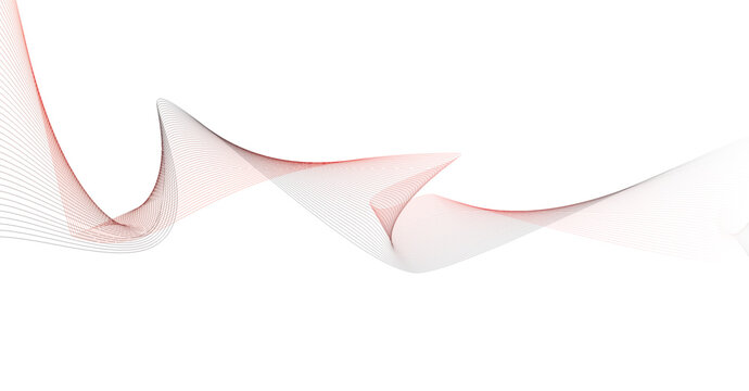 Abstract red dotted wave mesh pattern on plain white background for minimalist graphic design and digital art with abstract