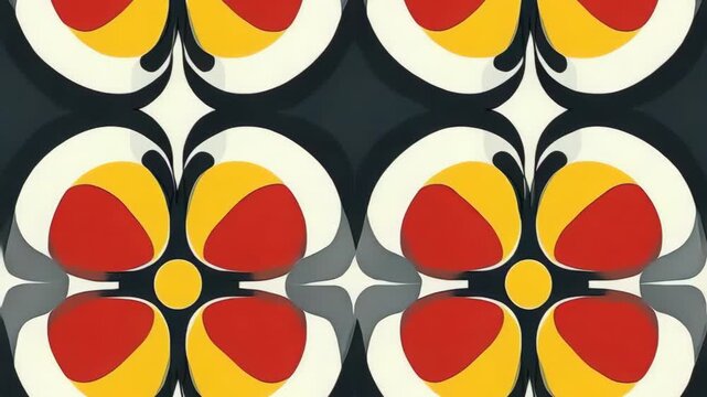 selective focus colorful geometric pattern animation with dynamic composition