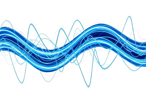 Abstract Blue Wave Form Sound Frequency Illustration