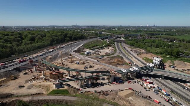 Duisburg Kreuz Kaiserberg - Bauarbeiten Autobahn A3 und A40