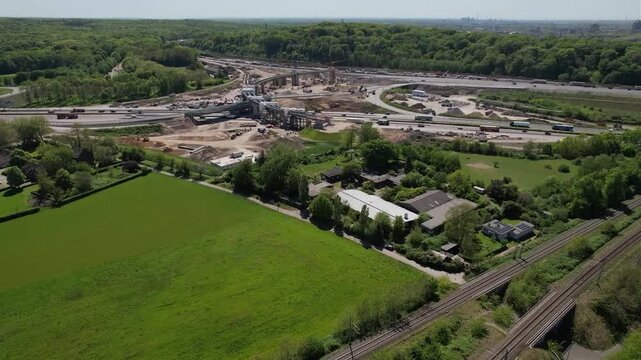 Duisburg Kreuz Kaiserberg - Bauarbeiten Autobahn A3 und A40