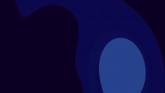 Dark Abstract Blue Curves with Light Blue Orb
