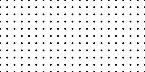 Minimalist Geometric Dot Grid Pattern with Uniform Black Dots on White Background for Abstract Design or Technical Visualization © Jen