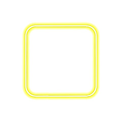 Obraz premium Minimal square PNG frame with neon glow effect. Gradient edges build a clean futuristic UI container. Great for banners and interface design.