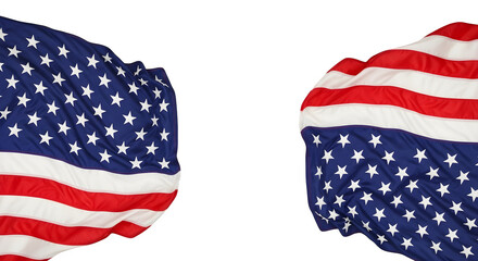 Obraz premium Patriotic 4th of july american flags waving celebrating independence day with usa pride